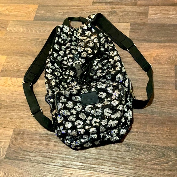 PINK sequin backpack